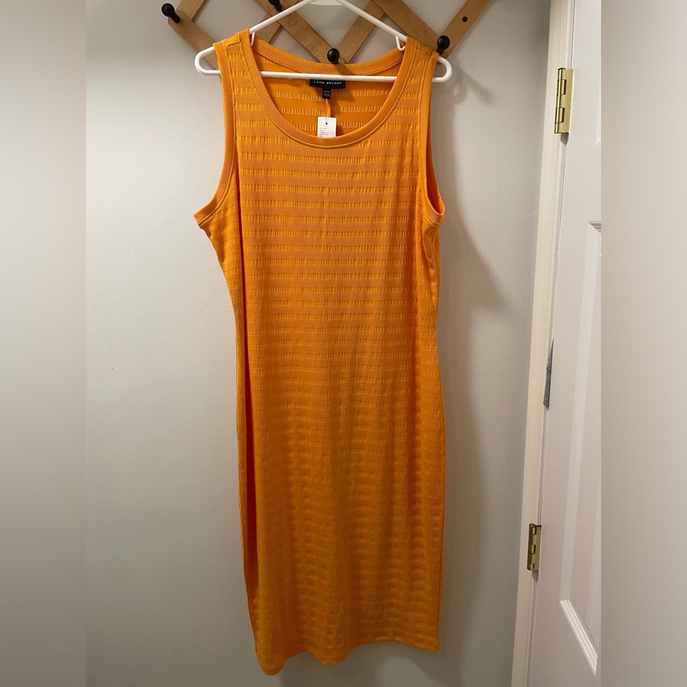 NEW! Lane Bryant Orange Midi Dress